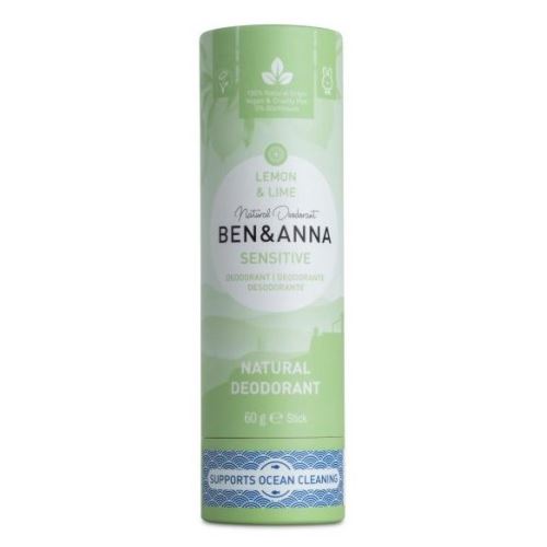 Tuhý prírodný dezodorant Ben & Anna, Sensitive Citrón a limetka, 40 g