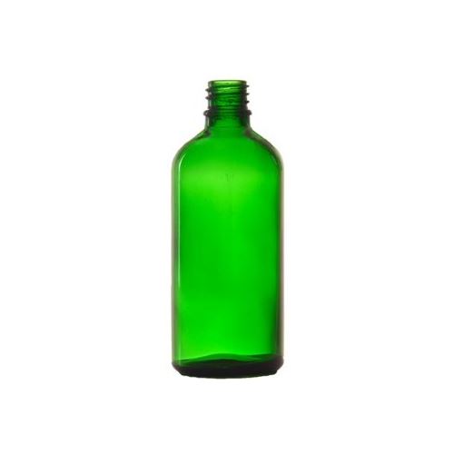 Sklenená fľaštička bez uzáveru zelená, 100 ml