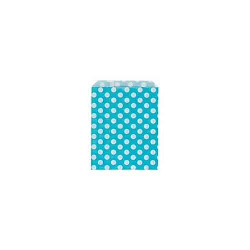 Papierové vrecko 18 x 23 cm, modrý s bodkami, balenie 50 ks