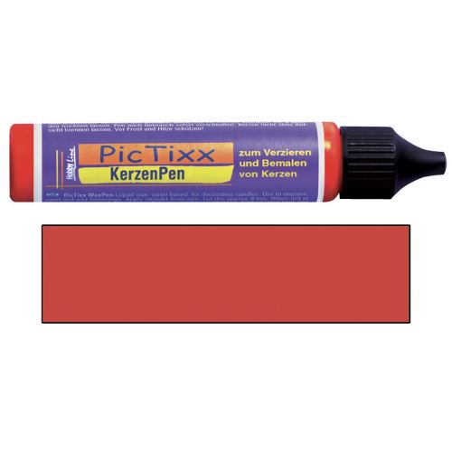 Voskové pero na maľovanie sviečok 29 ml, červená