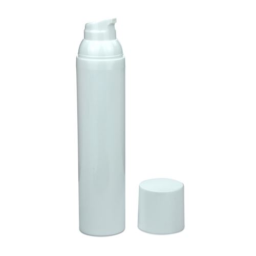 Plastová fľaštička airless biela, 100 ml