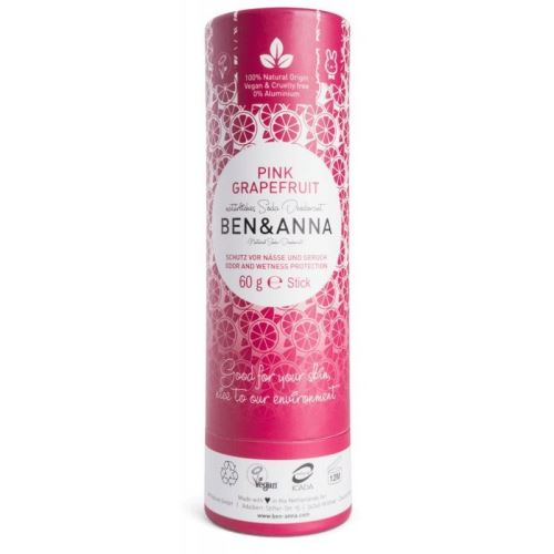 Tuhý prírodný dezodorant Ben & Anna, Ružový grapefruit, 40 g