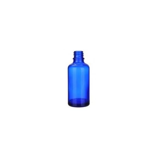 Sklenená fľaštička bez uzáveru, modrá, 50 ml