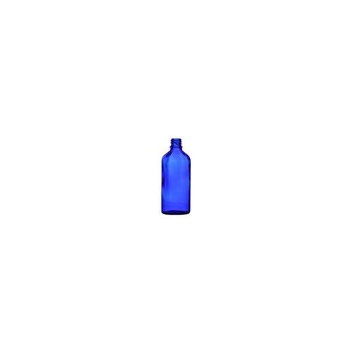 Sklenená fľaštička bez uzáveru modrá, 100 ml