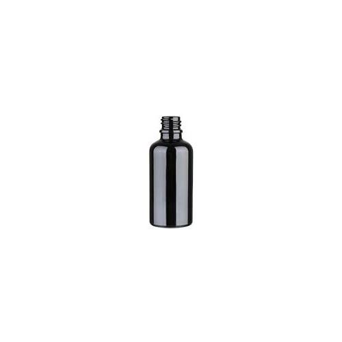 Sklenená fľaštička bez uzáveru čierna, 50 ml