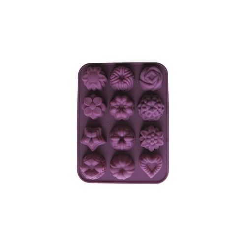 Silikónová forma na mydlá alebo čokoládu - kvietky 12x