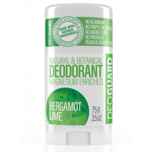 Tuhý prírodný dezodorant, Deoguard Bergamot a limetka, 75 g